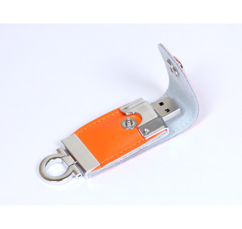 USB-флешка на 16 Гб в виде брелка, оранжевый