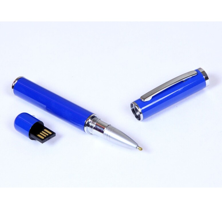 USB-флешка на 8 Гб в виде ручки с мини чипом, синий