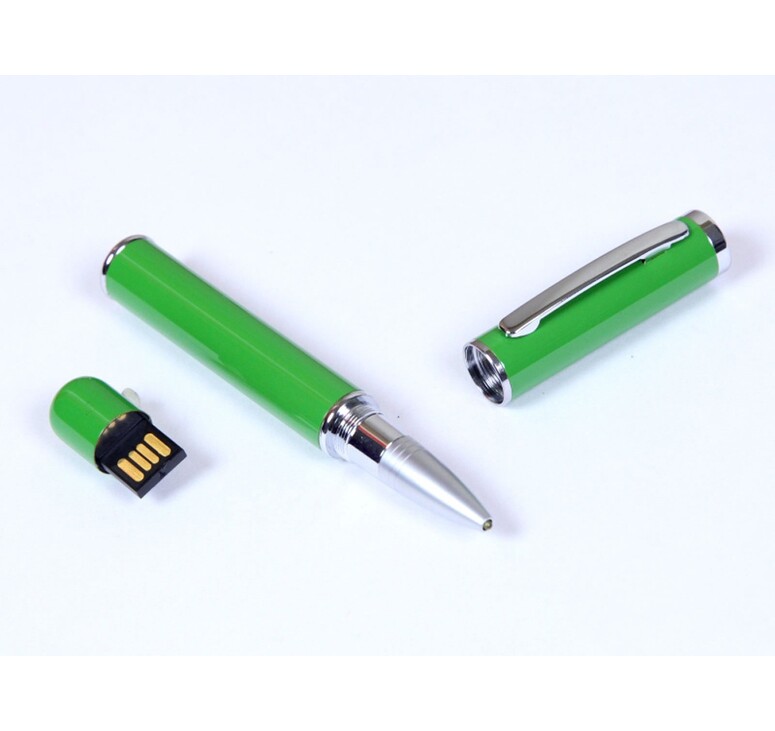 USB-флешка на 8 Гб в виде ручки с мини чипом, зеленый