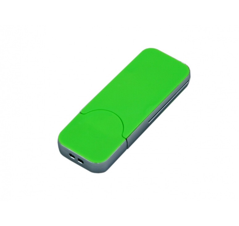 USB-флешка на 16 Гб в стиле I-phone, прямоугольнй формы, зеленый