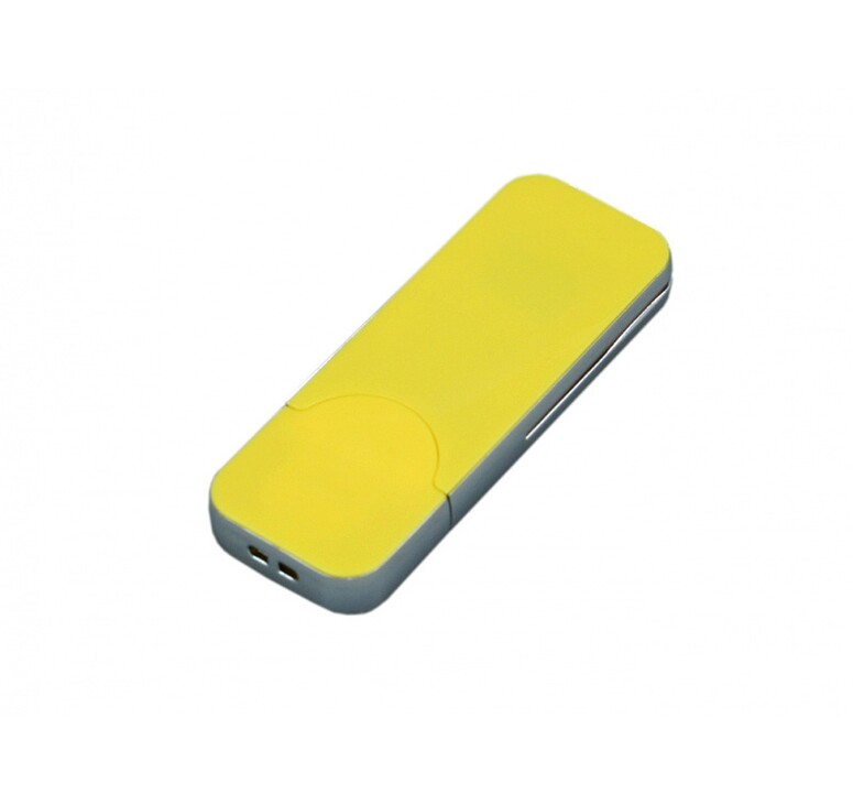 USB-флешка на 16 Гб в стиле I-phone, прямоугольнй формы, желтый