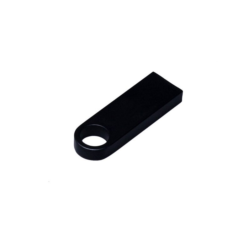 USB 2.0-флешка на 512 Мбайт с мини чипом и круглым отверстием, черный