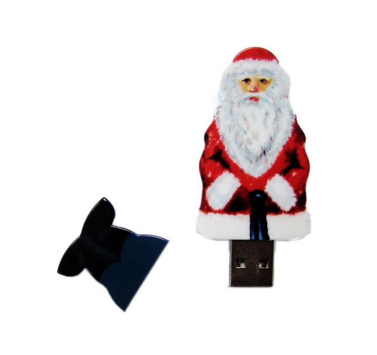 USB-флешка на 4 Гб Дед Мороз Santa под нанесение, белый