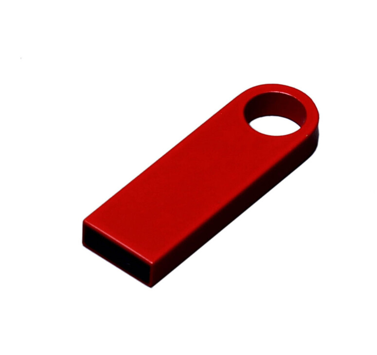 USB 3.0-флешка на 16 Гб с мини чипом и круглым отверстием, красный