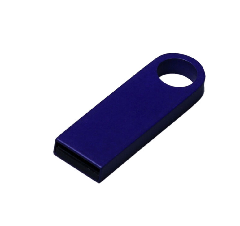 USB 3.0-флешка на 16 Гб с мини чипом и круглым отверстием, синий
