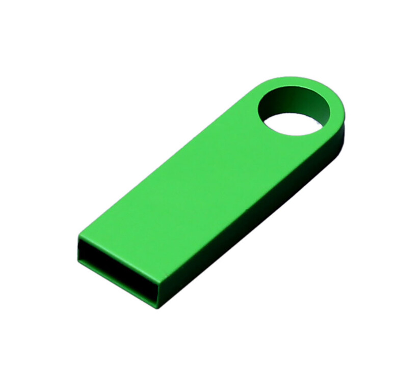 USB 3.0-флешка на 16 Гб с мини чипом и круглым отверстием, зеленый