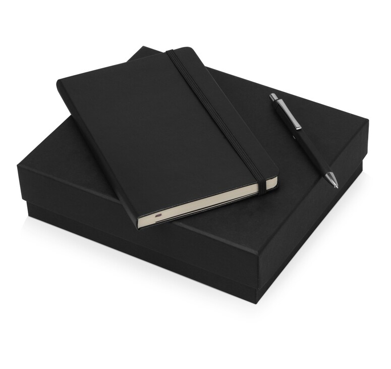 Подарочный набор Moleskine Hemingway с блокнотом А5 и ручкой, черный