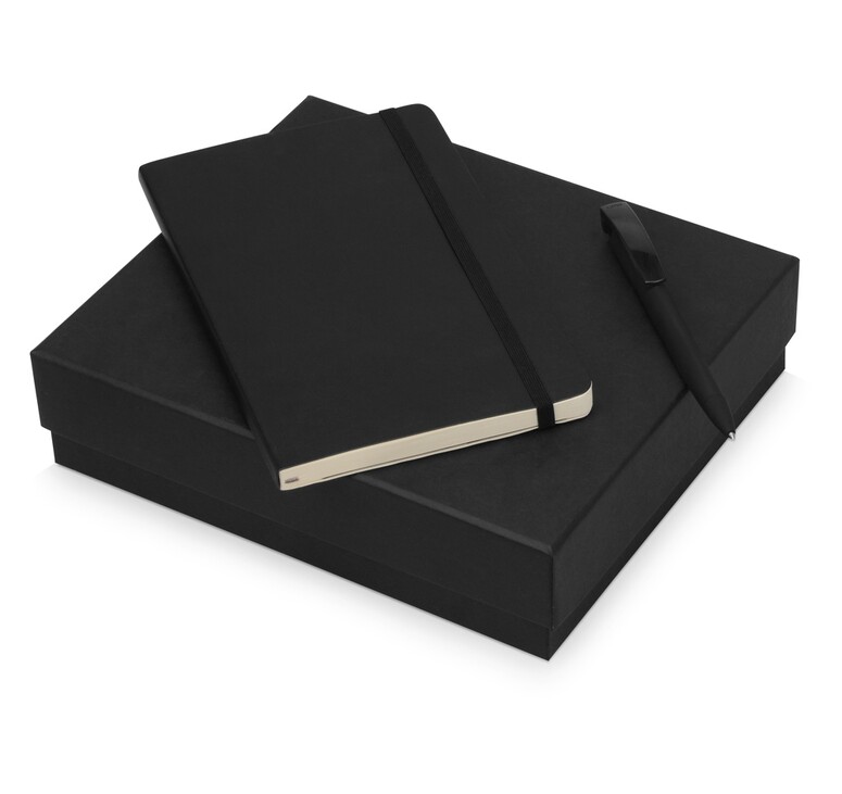 Подарочный набор Moleskine Amelie с блокнотом А5 Soft и ручкой, черный