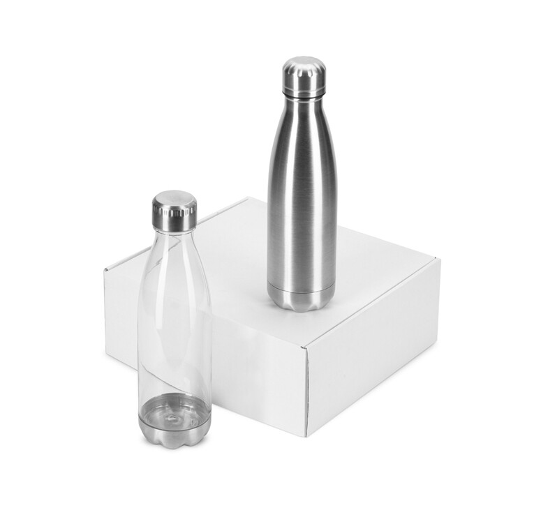 Подарочный набор с термосом и бутылкой «Bottle set», серебристый