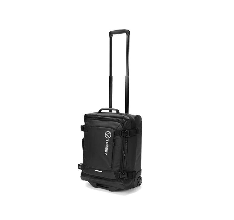 Сумка на колесах TORBER РИТМ, черный, полиэстер 900D с PU покрытием, 47 х 34 х 21,5 см, 32 л