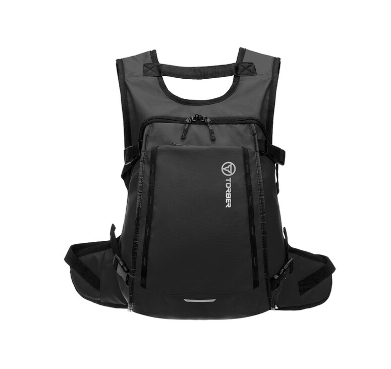 Рюкзак TORBER РИТМ, черный, полиэстер 900D с PU покрытием, 45 х 32 х 20 см