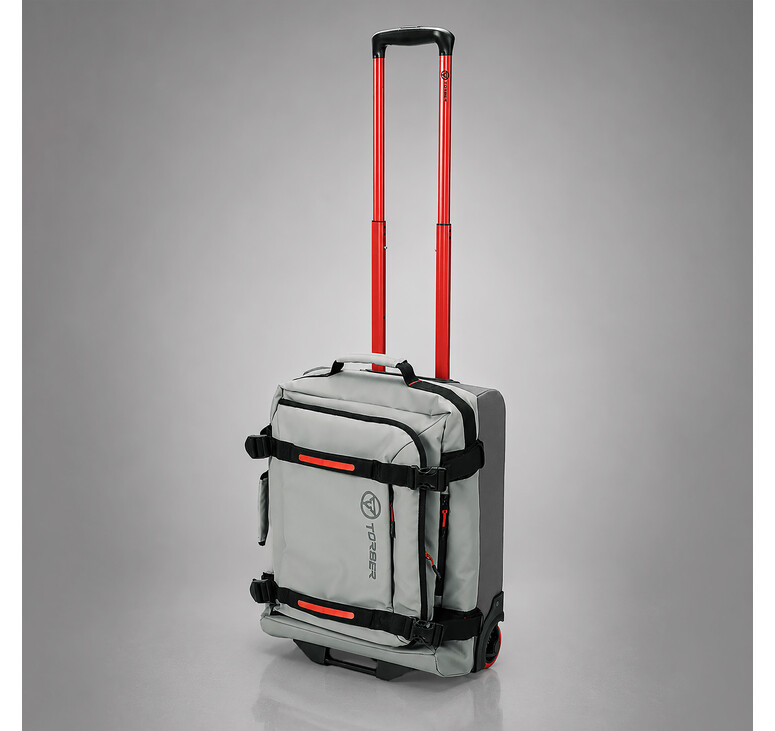 Сумка на колесах TORBER РИТМ, серый, полиэстер 900D с PU покрытием, 49 x 35,5 x 26 см, 35 л