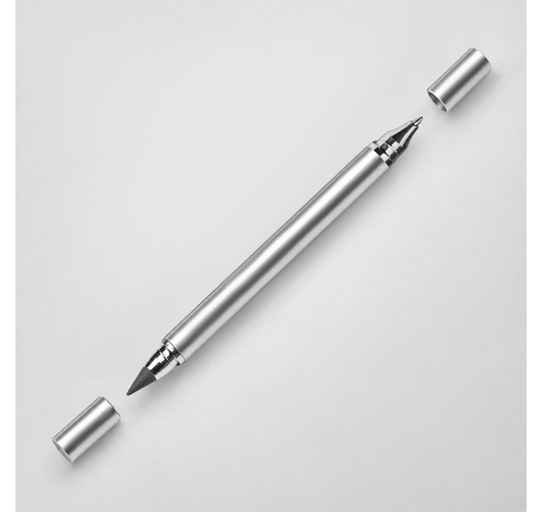 Пластиковая шариковая ручка и вечный карандаш 