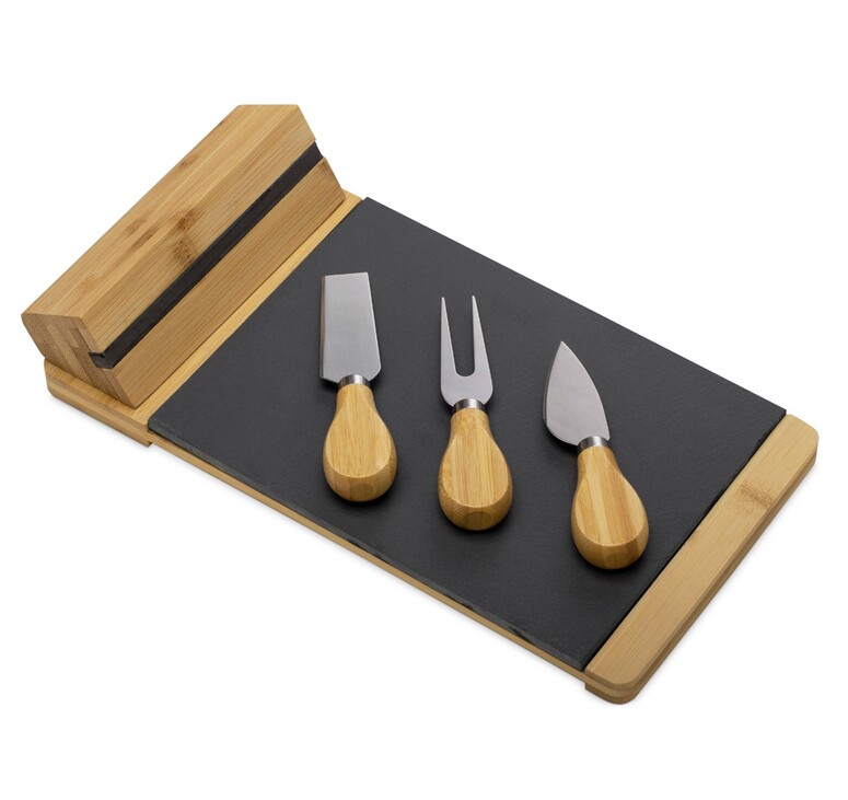 Набор для сыра из сланцевой доски и ножей Bamboo collection 