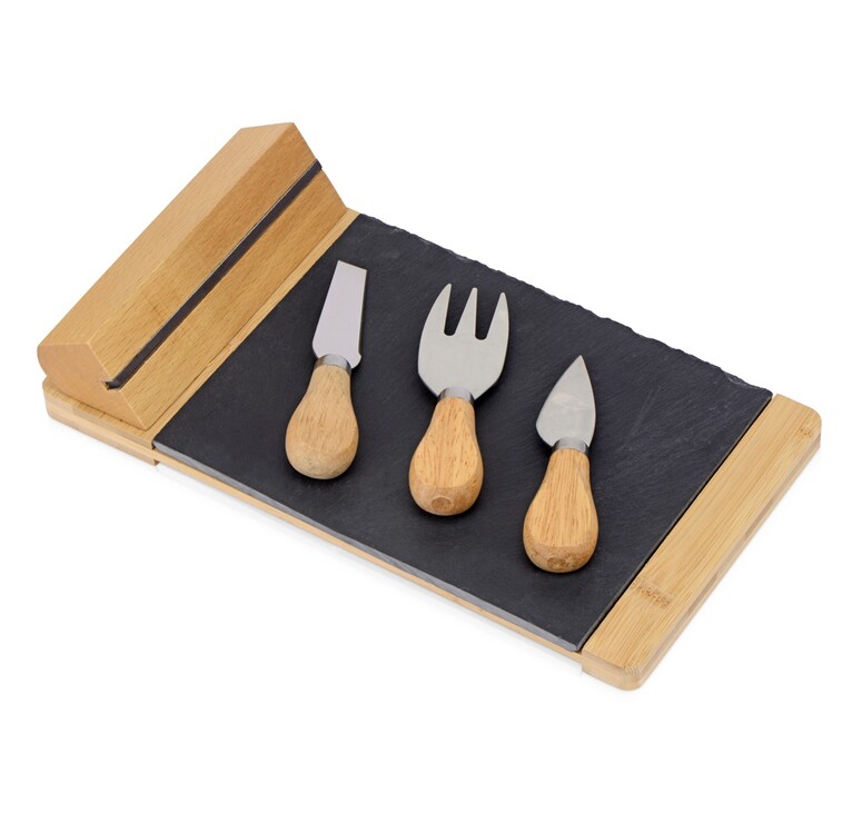 Набор для сыра из сланцевой доски и ножей Bamboo collection 