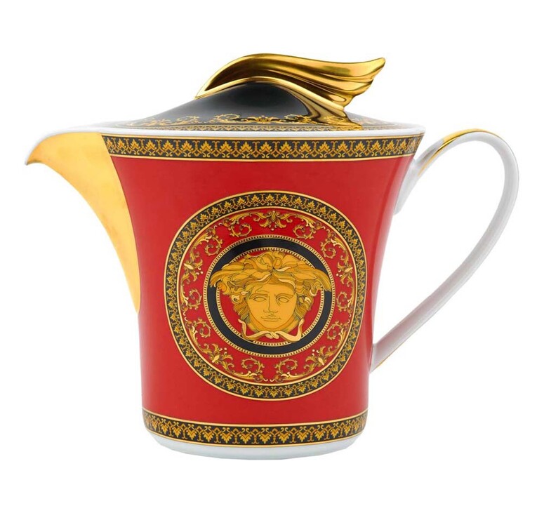 Чайник Versace «Medusa», красный/золотистый (Р)