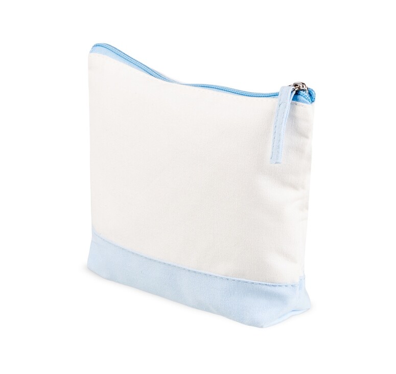 Косметичка хлопковая Cotton, белый/голубой
