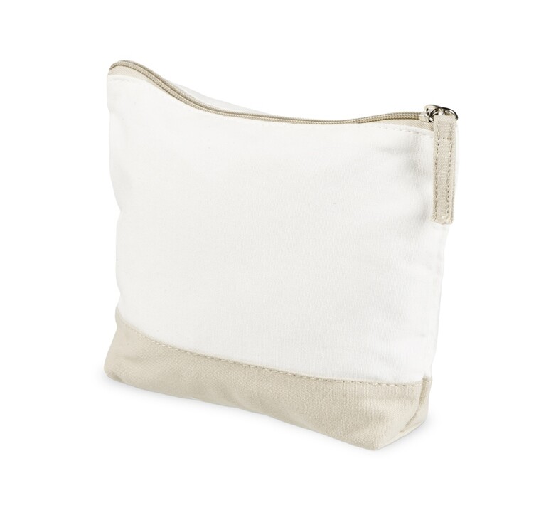 Косметичка хлопковая Cotton, белый/бежевый