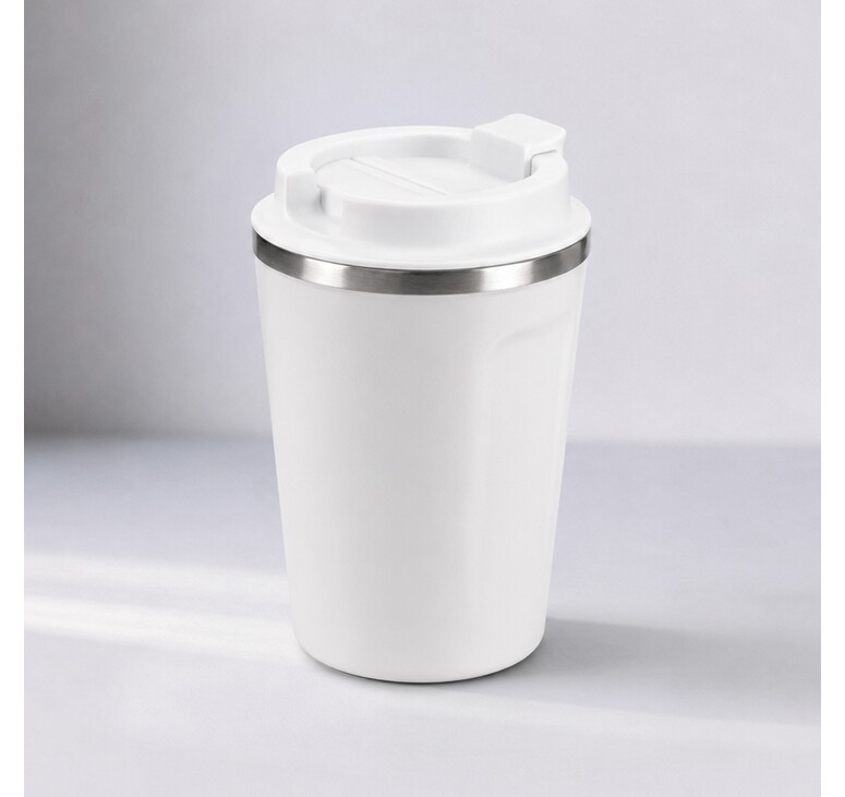 Термокружка CAFe COMPACT, 380 мл, белый