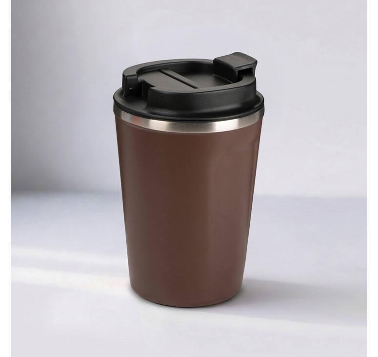 Термокружка CAFe COMPACT, 380 мл, коричневый