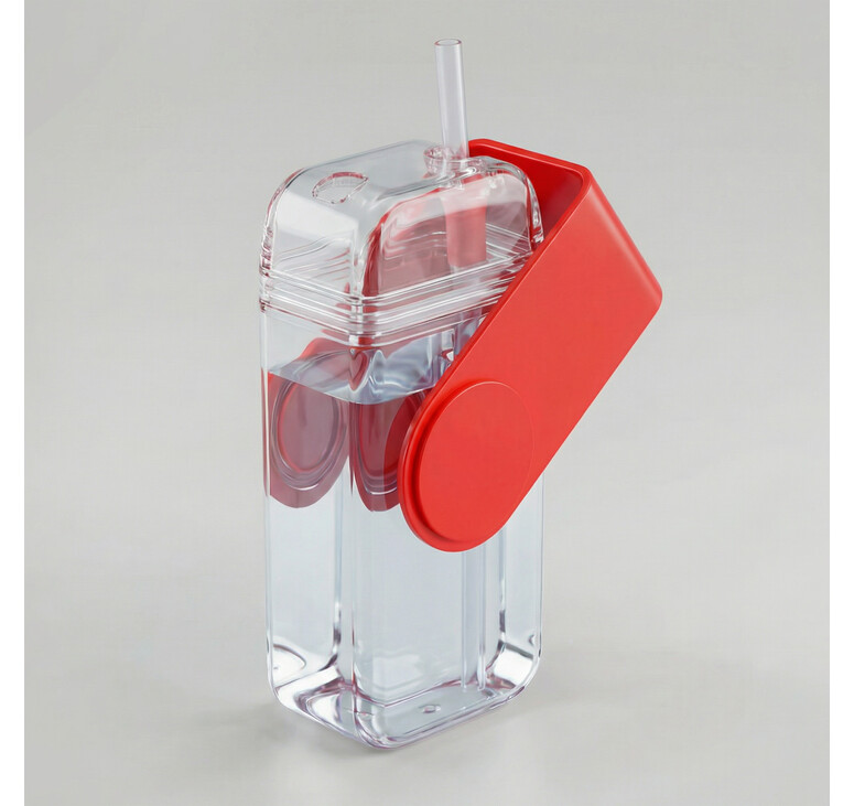 Бутылка для воды JUICY DRINK BOX, красный (Р)