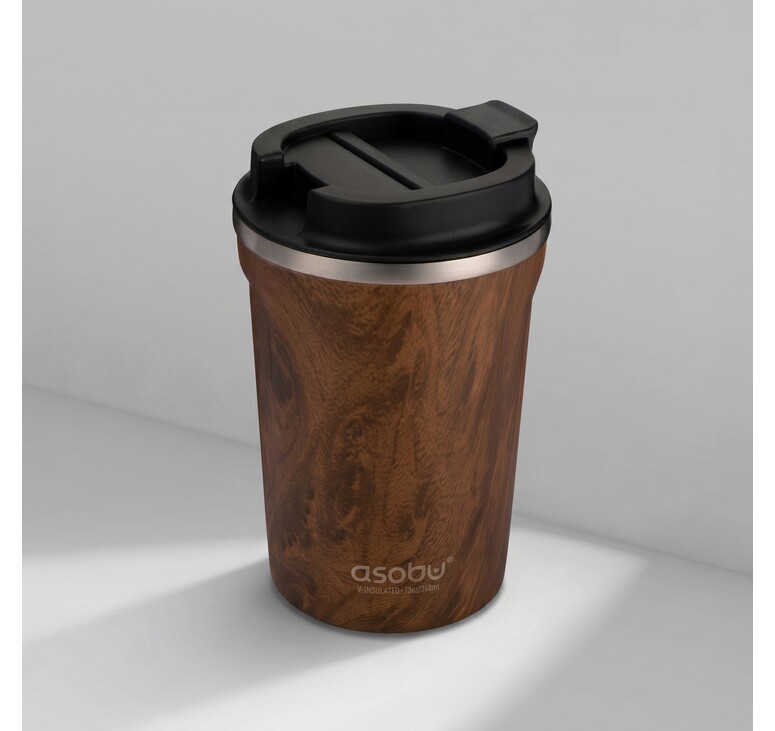 Термокружка CAFe COMPACT, 380 мл, wood