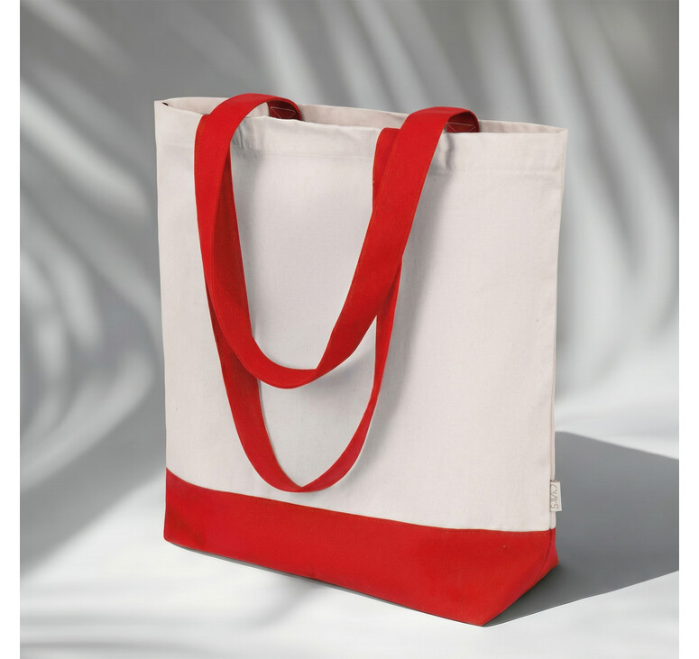 Сумка для шоппинга Cotton из переработанного хлопка 280 г, красный