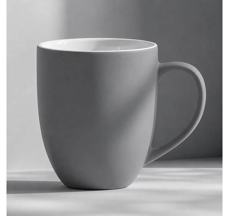 Кружка с покрытием soft-touch “Tulip Gum”, средне-серый NEW Cool gray 7C