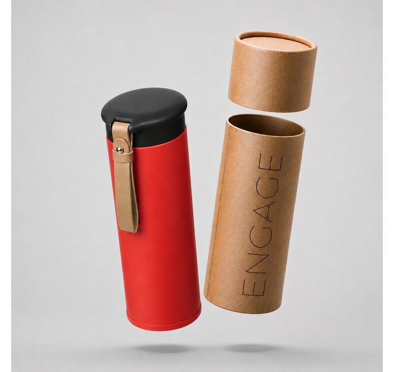 Вакуумный термос «Engage», 450 мл, тубус, красный