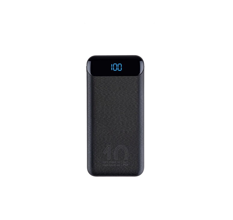 VA2540 (10 000mAh), QC/PD 20W внешний аккумулятор с дисплеем, черный
