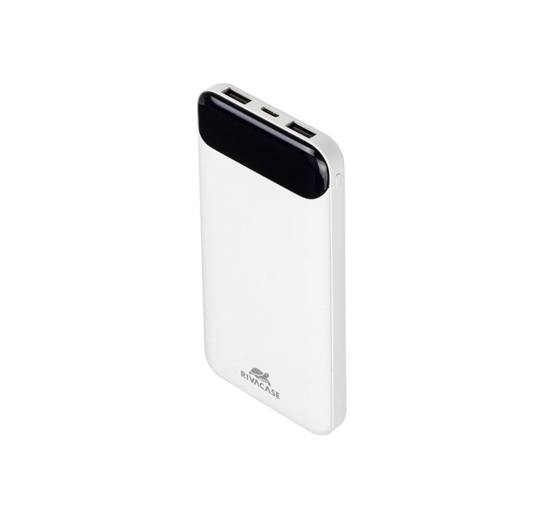 RIVACASE VA2240 (10000mAh) с дисплеем, белый, внешний аккумулятор 12/48